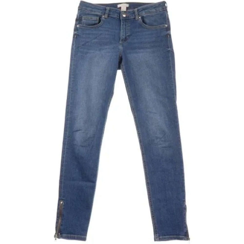 Worn few times H&M conscious women’s mid skinny jeans ankle faded zipper size 4